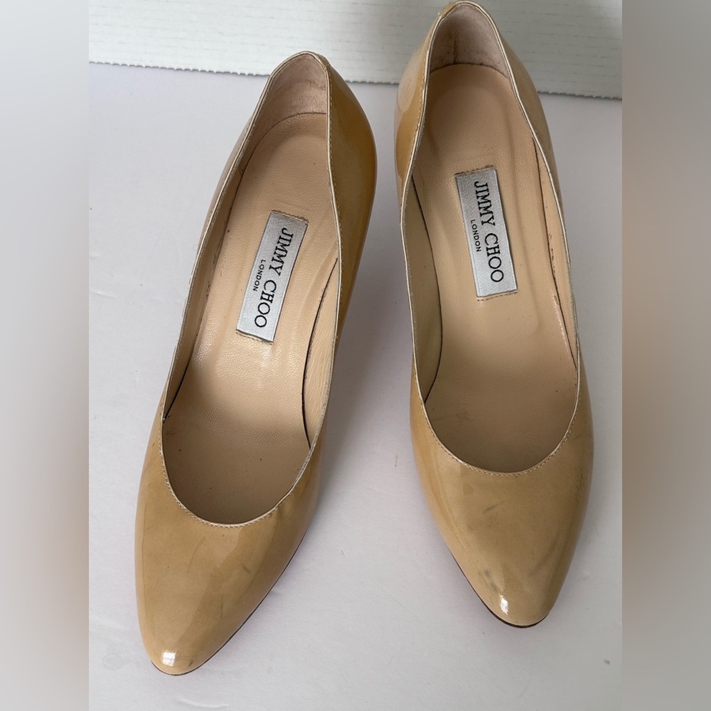 Jimmy Choo | Vintage Pale Yellow Patent Leather Heels